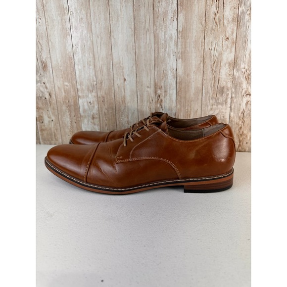 Dexter Mens Dress Shoe Sz 12‎ Brown Comfort Lace Up Classic Office Loafer - Picture 6 of 9